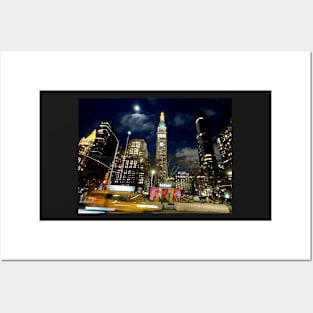 New York at Night Posters and Art